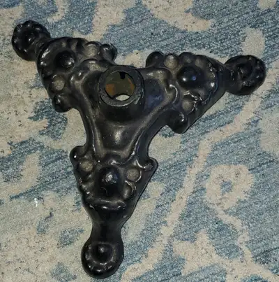 1920s to 1940s Cast Iron Flag Pole Stand - Eastlake Style, View more