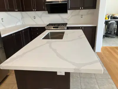 New Quartz Kitchen Countertop with FREE Sink, View more