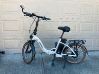 E-bike, foldable, 20”, step through, 2 years old