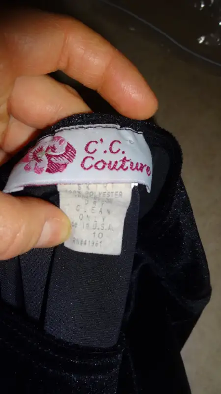 C.C. Couture Velvet Dress Youth Size 10 - $1063008305919745121