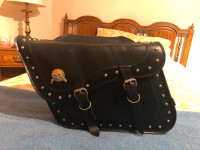 $40. Willie & Max Leather saddlebags 16 x 11 x 17" approx.