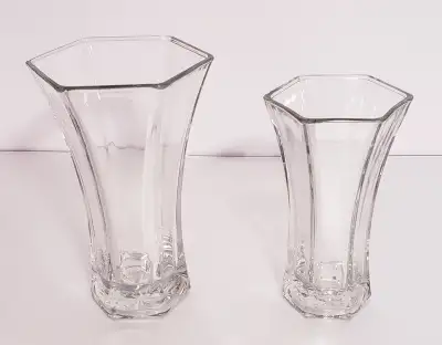 2 Thick glass vases, View more