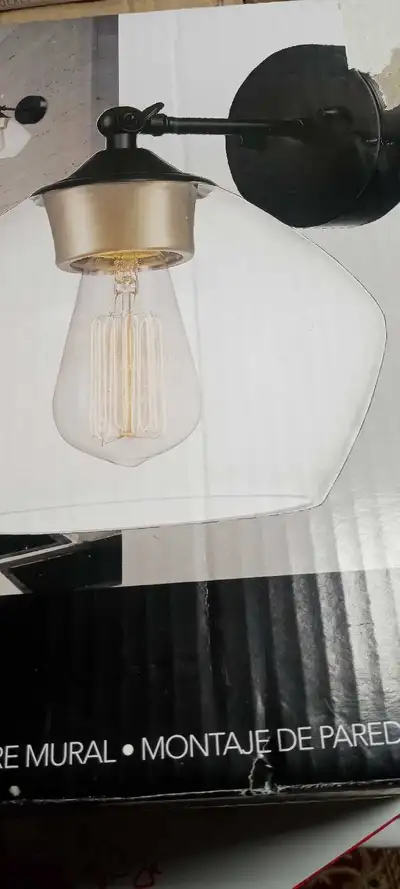 Globe wall sconce light brand new in box , View more