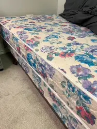 Single twin mattress and matching box spring