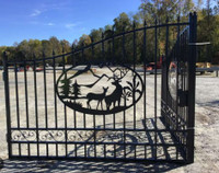 Driveway Gate 14FT (Artwork Deer)