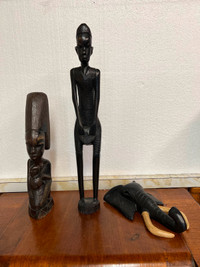 Jamaican wood sculptures