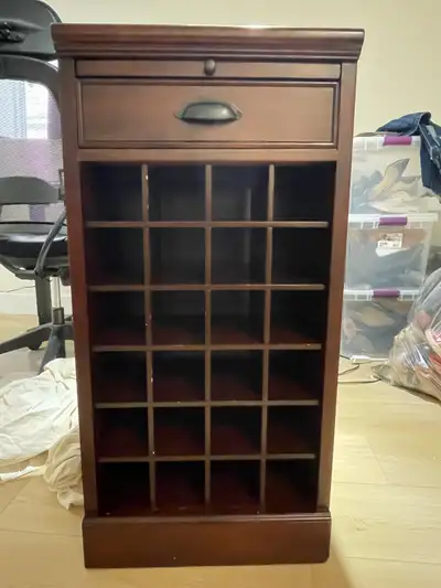  Pottery Barn solid wood wine storage cabinet in excellent condi, View more