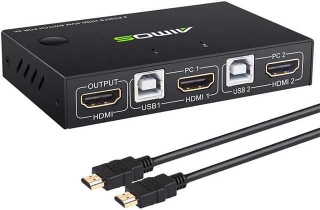 AIMOS 2-Port HDMI KVM Switch - New in Cables & Connectors in City of Toronto
