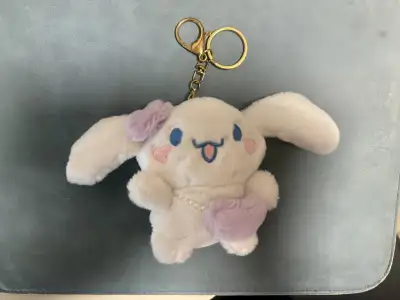Big Ear Rabbit Plush Keychain Gold Clasp Backpack for Girl, View more