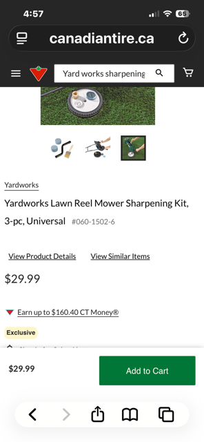 Yardworks Push Lawnmower & Sharpening Kit in Lawnmowers & Leaf Blowers in Mississauga / Peel Region - Image 3