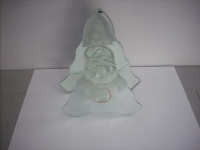 MIRRORED ETCHED GLASS TEA LIGHT CANDLE HOLDER
