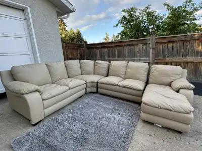 Leather sectional . Free delivery, View more