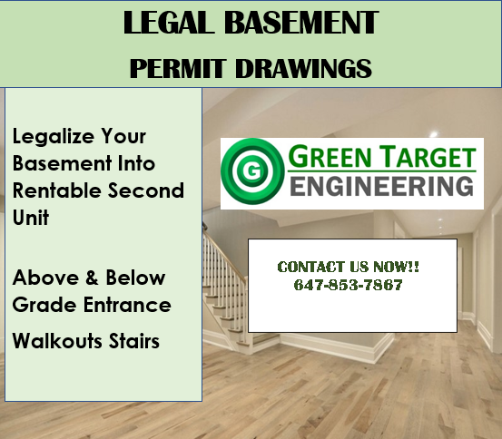 LEGAL BASEMENT PERMIT DRAWINGS-FAST & AFFORDABLE in Renovations, General Contracting & Handyman in Oshawa / Durham Region - Image 2