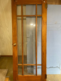 Antique Fir Door with glass 