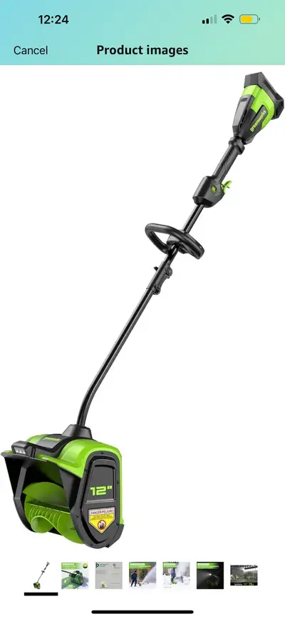 Snow Shovel greenworks, View more