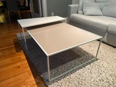 Trica "Mix-it-Up" Nested Coffee Table (Anthracite/Glass), View more