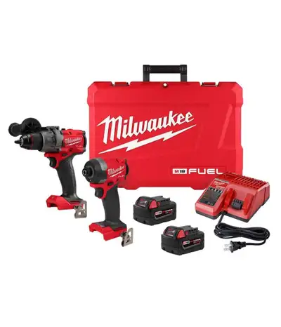 Milwaukee M18 FUEL2- Hammer Drill and Impact Drill , View more