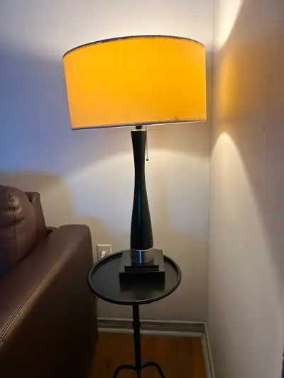 Lamp wood/silver 28 inches, View more