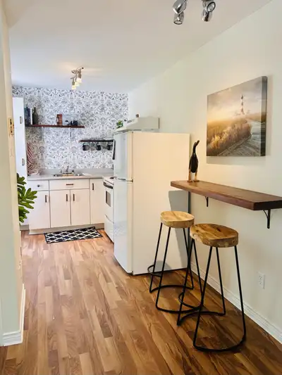 Furnished one bedroom apartment available for rent starting January 2026. Furnishings include everyt...