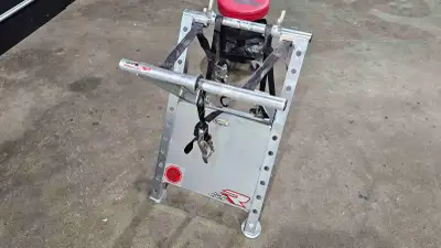 MOTORSPORT PRODUCTS ALUMINUM ATV, VTT WORK BENCH STAND. SUPPORT DE TRAVAIL POUR VTT SPORT. FONCTIONN...