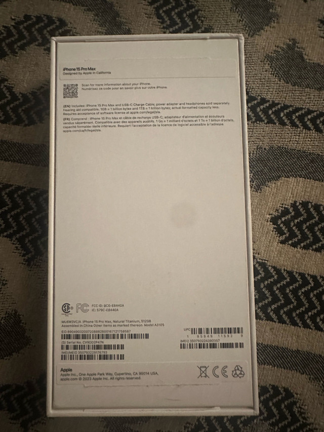 iPhone 15 pro max 512gb.  in Cell Phones in Markham / York Region - Image 3