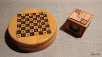 Cube Puzzle / Mini Jeu d’échec en Bois