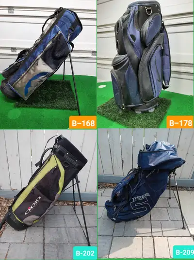 8 – GOLF BAGS – High End to Entry Level – See Description, View more
