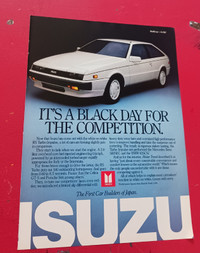 CLASSIC 1987 ISUZU IMPULSE RETRO ORIGINAL PRINT AD - ANNONCE 80S