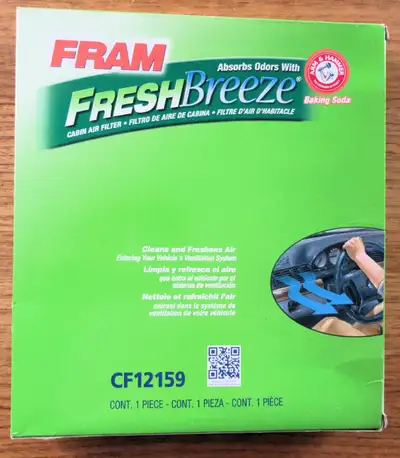 FRAM Cabin Air Filter CF12159 with FreshBreeze. New in box. Fits the following vehicles: Hyundai Son...
