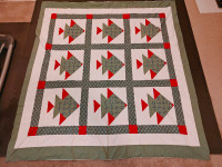 Handmade Quilt Duvet Cover for King Bed Blanket - 90" x 86"