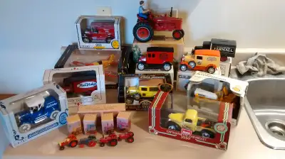 ERTL Farmall Case Tractors Die Cast Metal Trucks Coin Banks $140, View more