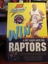 Vintage  Raptor Vince Carter  Promotional Board Poster