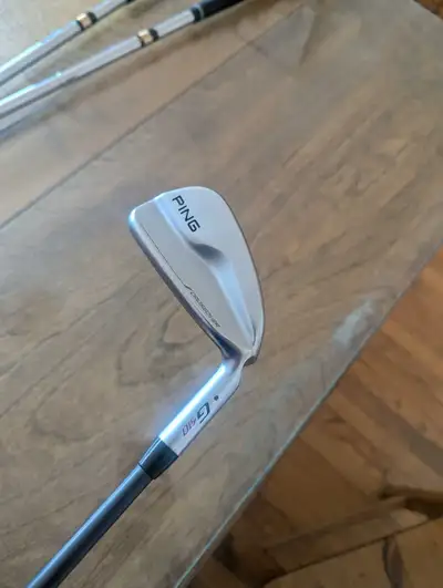 Ping 410 crossover in mint condition (didn't replace my hybrid). 4 iron, 23 degrees. Stiff shaft. $1...