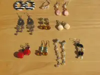 Lot bijoux: 10 paires boucles d’oreilles earrings 10/10$