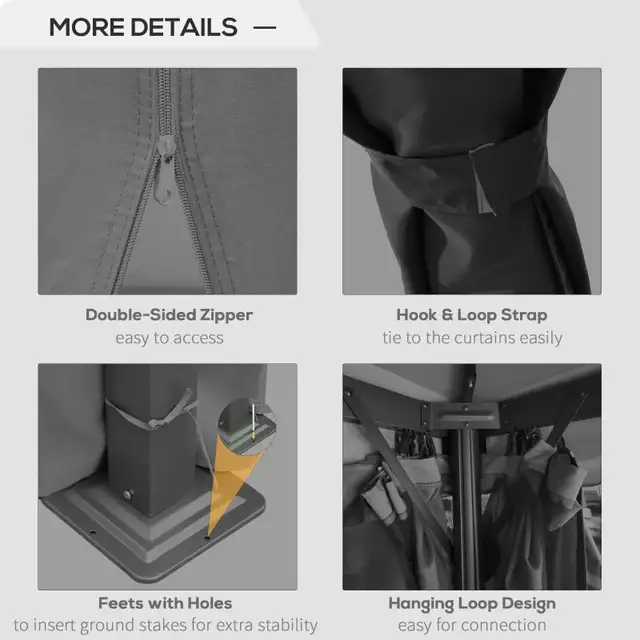 Outsunny 2-Tier Outdoor Gazebo Canopy Tent  in Patio & Garden Furniture in City of Toronto - Image 5