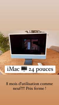 iMac 24 pouces comme Neuf !!!  Ste-Sophie. Prix ferme !!!