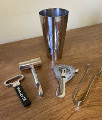 Vintage Stainless Steel Bar Tools