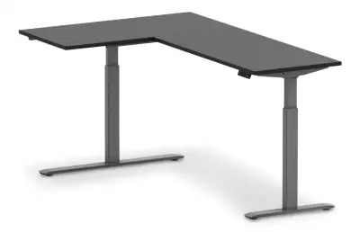 MotionWise L-shape Height Adjustable Desk with 2 Columns LSD271B, View more