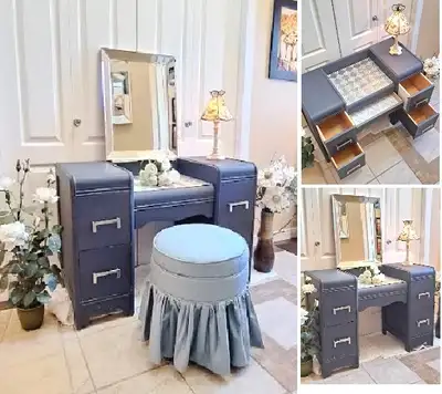 MAKEUP VANITY, MIRROR & STOOL, View more