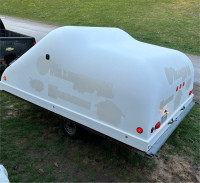 Nort fibreglass double wide snowmobile trailer 