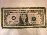 US dollar bill silk portrait