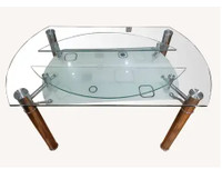 Expandable two layers glass Dining Tables good for small room,