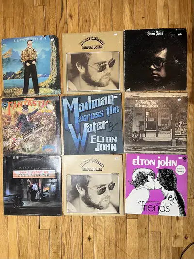 Vintage Elton John LP Vinyl Album Records, Music Vinyls, View more