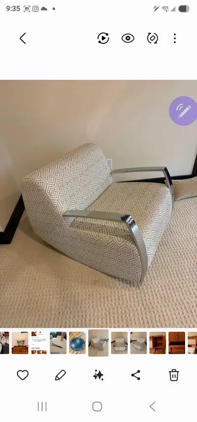 Beautiful designer chair like new, View more