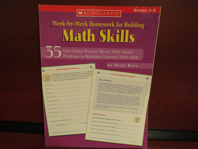 Week-by-week Homework For Building Math Skills by Mary Rose in Textbooks in Oshawa / Durham Region
