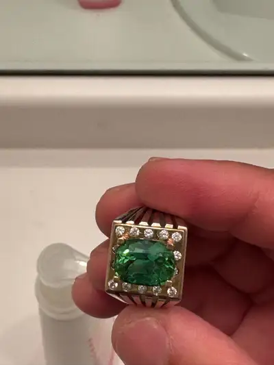 Green Gemstone Statement Ring, View more