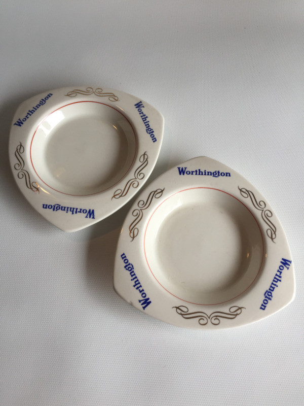 Pair of "Worthington" Trinket Dishes or maybe Ashtrays in Arts & Collectibles in Oshawa / Durham Region