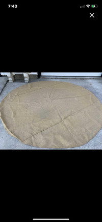 Large burlap round table cloth 