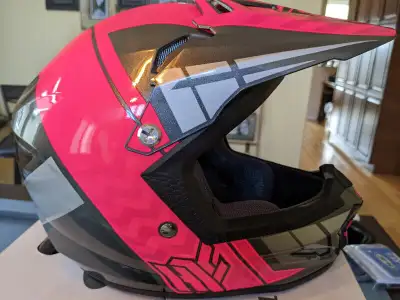 New, never used. Original box and manual provided. HJC CL-XY YOUTH 2 Cross Up Mc-8 Size: Medium Moto...
