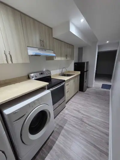 2 bedroom basement with 1 full bathroom. Separate private laundry Separate entrance 1 parking No Smo...